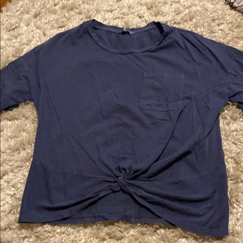 Lucky Brand Short Sleeve Tied Top